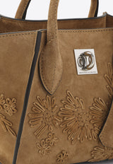 Mini Maggie Suede Top Handle Bag