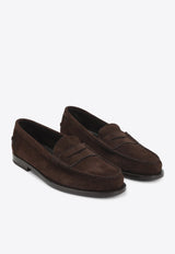 Rowley Suede Leather Penny Loafers