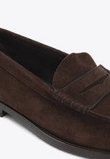 Rowley Suede Leather Penny Loafers