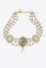 3D Snake Pearl Necklace