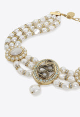 3D Snake Pearl Necklace