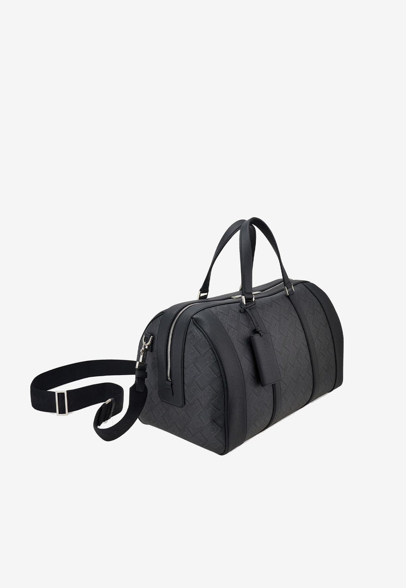 Ferragamo Monogram Jacquard Duffel Bag Black 241649 ALL OVER 780847 NERO