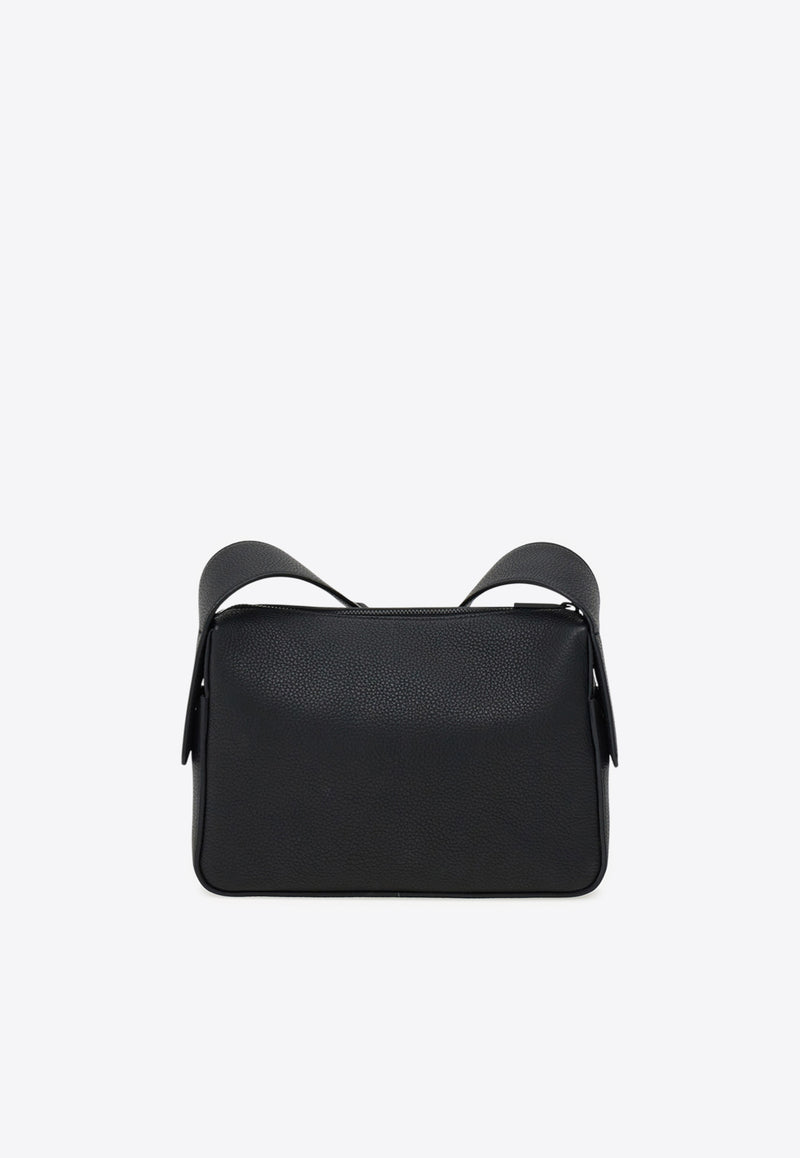 Ferragamo Utility Leather Crossbody Bag Black 241765 TWINS 784881 NERO