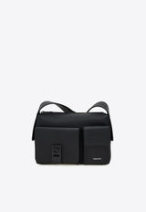 Ferragamo Utility Leather Crossbody Bag Black 241765 TWINS 784881 NERO