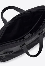 Ferragamo Logo Stamp Briefcase Black 241786 TWINS NYLON 786272 NERO