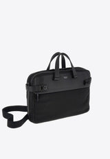 Ferragamo Logo Stamp Briefcase Black 241786 TWINS NYLON 786272 NERO