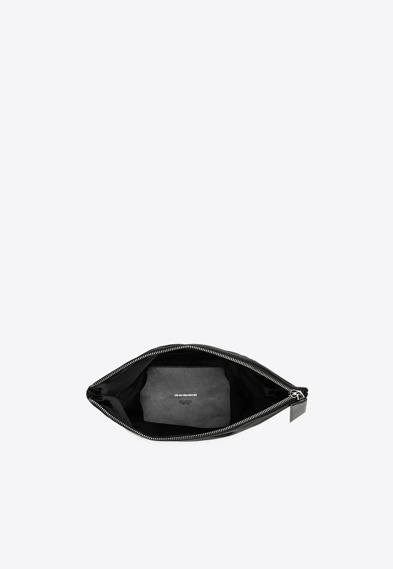 The Attico Via Dei Giardini 30 Satin Handbag Black 241WAH47AC04/P_ATTIC-100