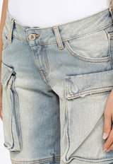 The Attico Essie Slim-Fit Cargo Jeans Blue 241WCP113D073/O_ATTIC-024