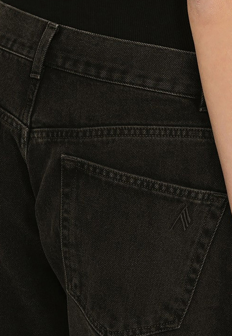 The Attico Studded Convertible Jeans Black 241WCP144D068/O_ATTIC-100
