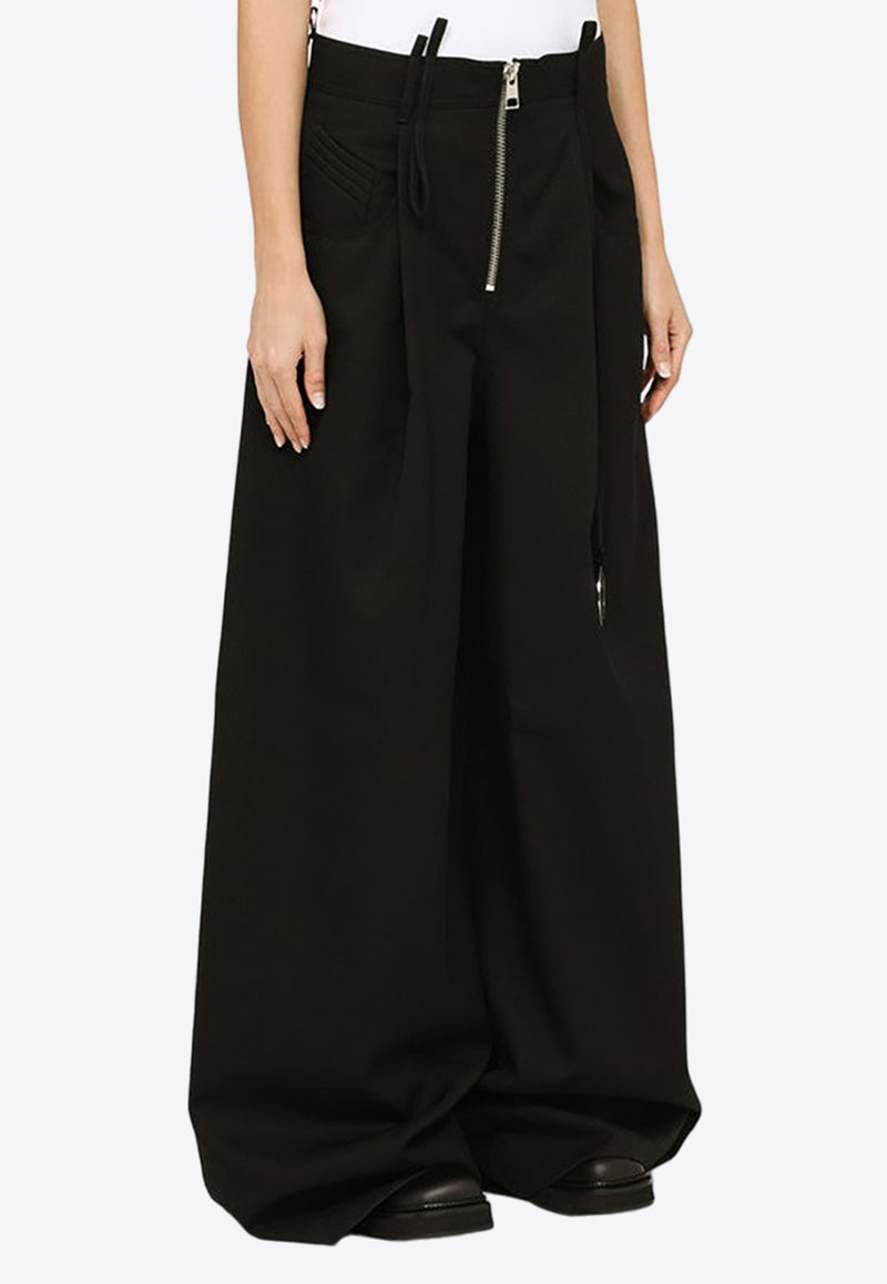 The Attico Oversized Wool Pants Black 241WCP148W046/O_ATTIC-100