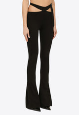 The Attico Flared Pants with Cut-Out Detail Black 241WCP166RY02/O_ATTIC-100