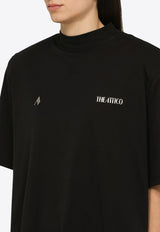 The Attico Kilie Logo Print Crewneck T-shirt Black 241WCT173J025/O_ATTIC-100