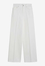 Toteme Straight-Leg Pants White 242-WRB2429FB0083/Q_TOTEM-047