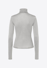 JET SET Eva Turtleneck Glam Sweater 2421/130017SILVER