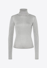 JET SET Eva Turtleneck Glam Sweater 2421/130017SILVER