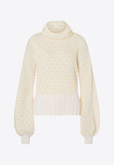 JET SET Katy Wool Turtleneck Sweater 2421/130022OFF WHITE/ECRU