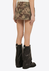 The Attico Camouflage Mini Denim Skirt 242WCS136D077/O_ATTIC-613