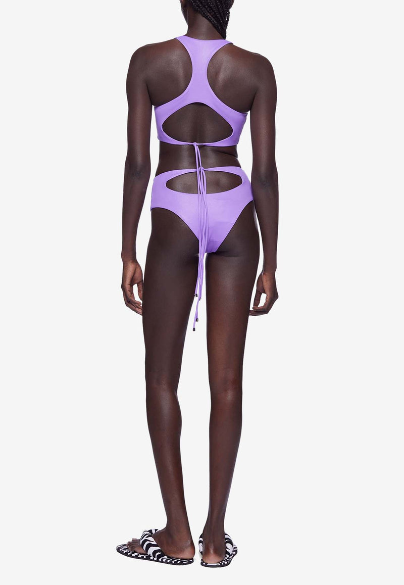 The Attico Cut-Out Drawstring Bikini Purple 243WBB82_PA63_012