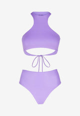 The Attico Cut-Out Drawstring Bikini Purple 243WBB82_PA63_012