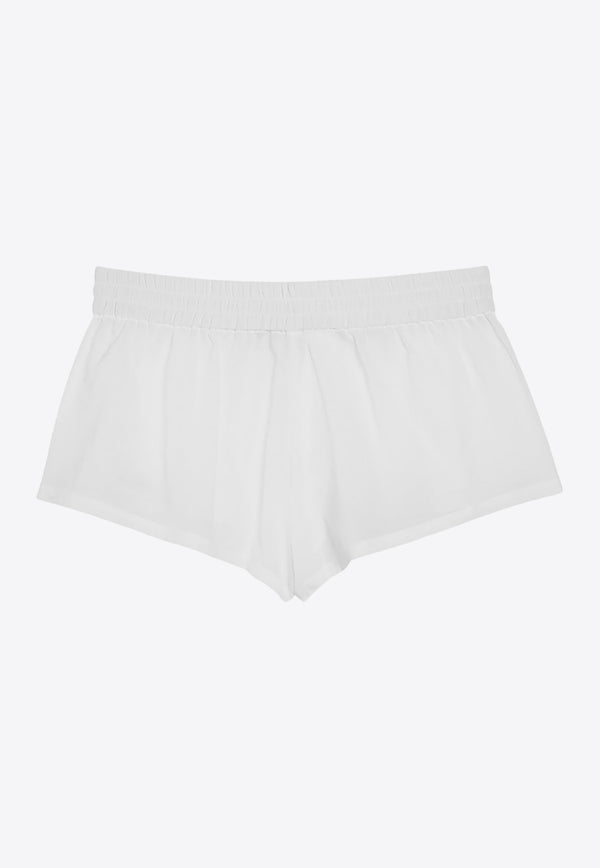 The Attico Embroidered Logo Mini Shorts White 243WCP165C085/O_ATTIC-001