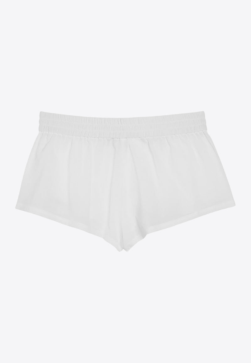 The Attico Embroidered Logo Mini Shorts White 243WCP165C085/O_ATTIC-001