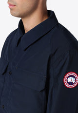 Canada Goose Burnaby Logo Patch Shirt Jacket Blue 2447MNY/P_CANAD-63