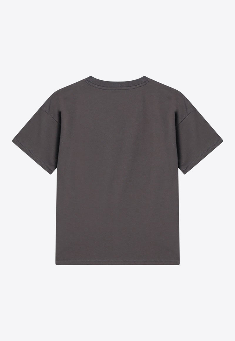 Mini Rodini Boys Society Printed T-shirt Gray 2472012097CO/P_MIRO-GR