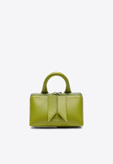 The Attico Mini Friday Calf Leather Top Handle Bag Green 247WAH02L019/P_ATTIC-755