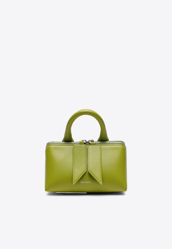 The Attico Mini Friday Calf Leather Top Handle Bag Green 247WAH02L019/P_ATTIC-755