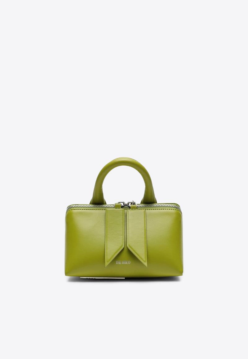 The Attico Mini Friday Calf Leather Top Handle Bag Green 247WAH02L019/P_ATTIC-755