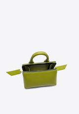 The Attico Mini Friday Calf Leather Top Handle Bag Green 247WAH02L019/P_ATTIC-755