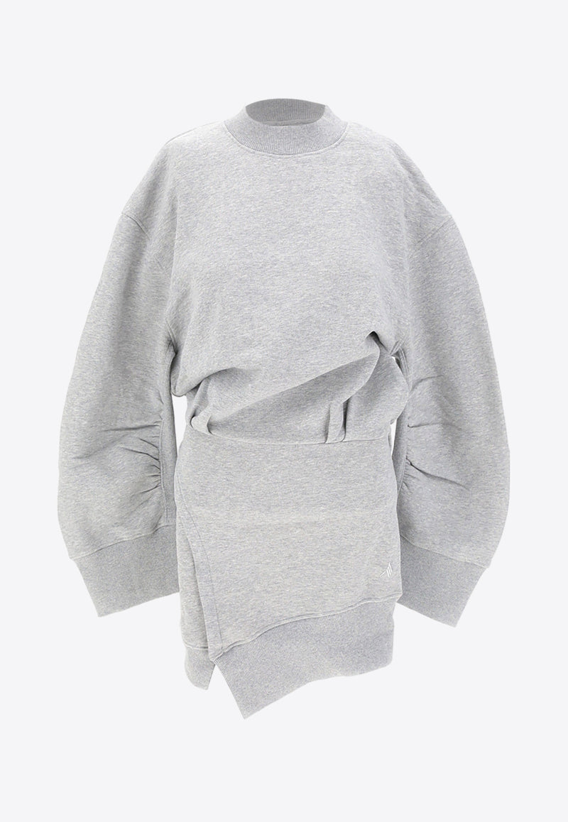 The Attico Mini Sweatshirt Dress Gray 247WCA162_JF03_183