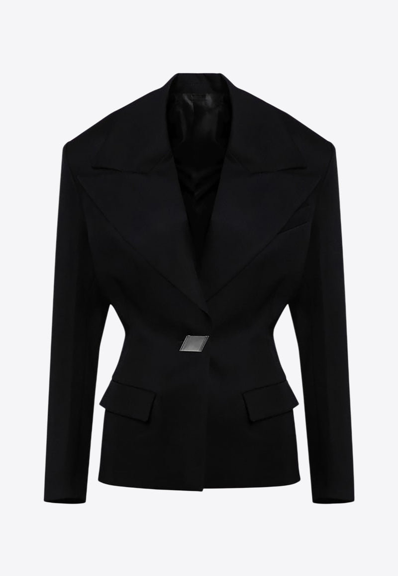 The Attico Wool Single-Breasted Jacket Black 247WCG63W046_ATTIC-100