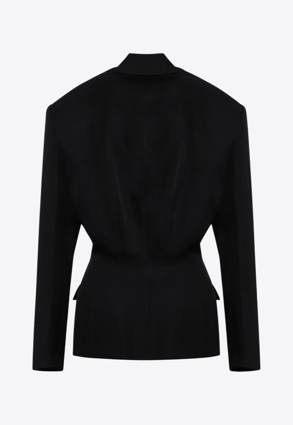 The Attico Wool Single-Breasted Jacket Black 247WCG63W046_ATTIC-100