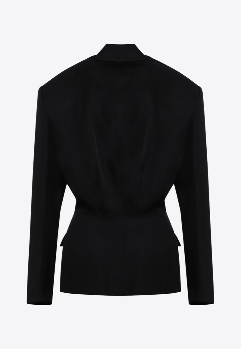 The Attico Wool Single-Breasted Jacket Black 247WCG63W046_ATTIC-100