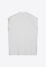 The Attico Laurie Padded Shoulder T-shirt White 247WCT182J048/P_ATTIC-001