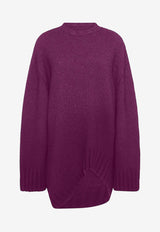 The Attico Oversized Degrade Knitted Sweater Purple 248WCA360_KW046_783