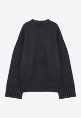 The Attico Ribbed Wool and Cashmere Sweater Gray 248WCK107KW046/P_ATTIC-084