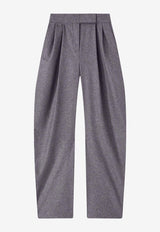 The Attico Gary Wide-Leg Pants Gray 248WCP102_W055_084