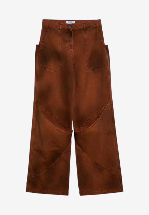 The Attico Oversized Shaded Wide Jeans Brown 248WCP198D088/P_ATTIC-730