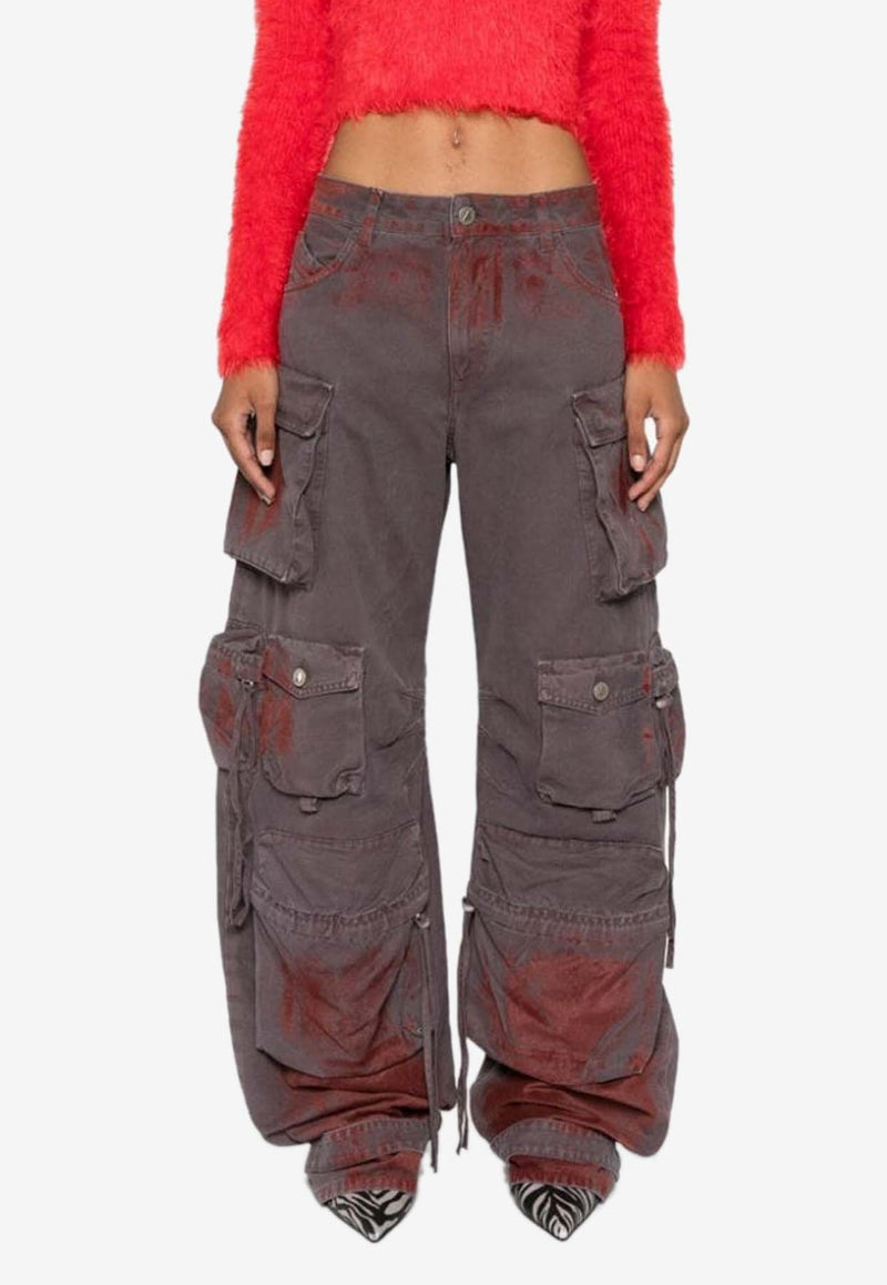 The Attico Fern Cargo Pants Burgundy 248WCP84_D092_735