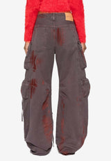 The Attico Fern Cargo Pants Burgundy 248WCP84_D092_735