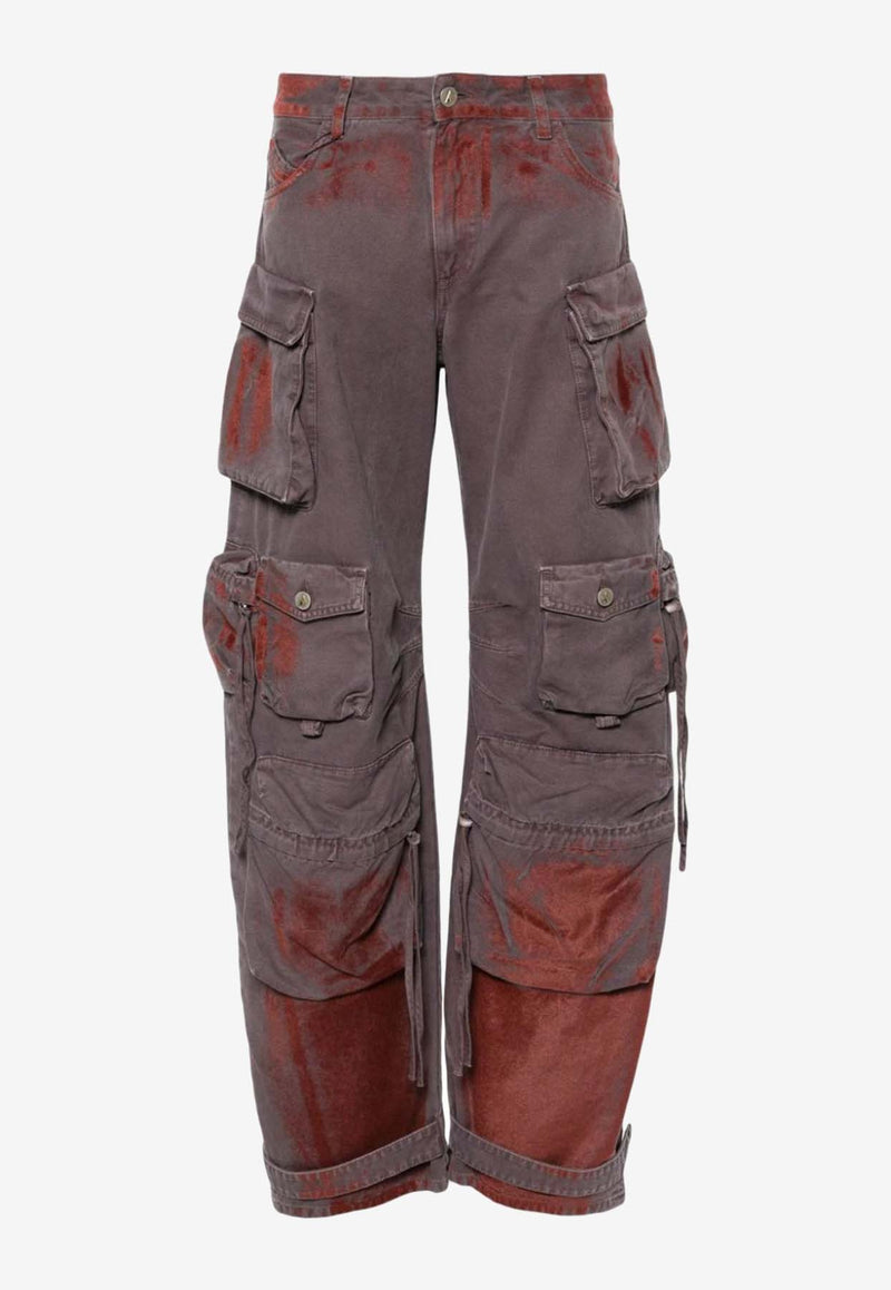 The Attico Fern Cargo Pants Burgundy 248WCP84_D092_735