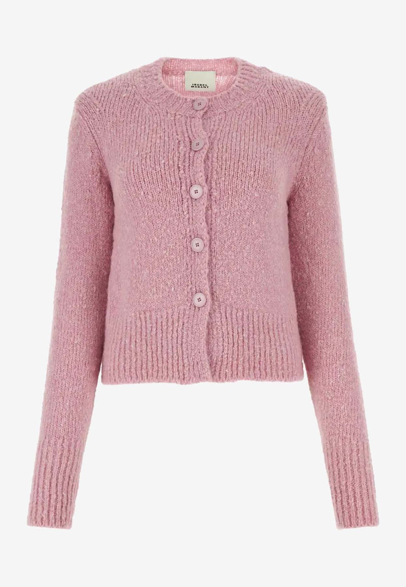 Isabel Marant Kathlen Knitted Cardigan 24ACA0085FA-B3L05IPINK