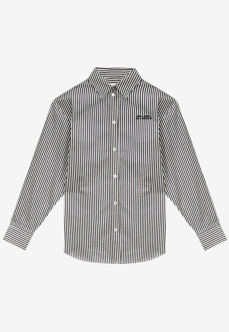 Isabel Marant Fabriza Striped Shirt 24ACH0177FA-B1I01IBLACK/WHITE