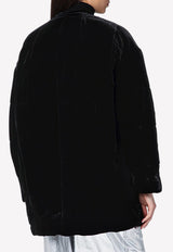 Isabel Marant Doriane Padded Velvet Jacket Black 24AMA0276FAB3E02I/P_ISAMA-01BK