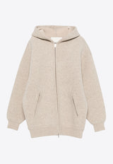 Isabel Marant Lanny Zip-Up Hoodie 24AMA0314FA-B3L08IGREY