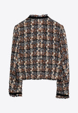 Isabel Marant Kerry Cropped Tweed Jacket Multicolor 24AVE0364FAB3E03I/P_ISAMA-CTEC