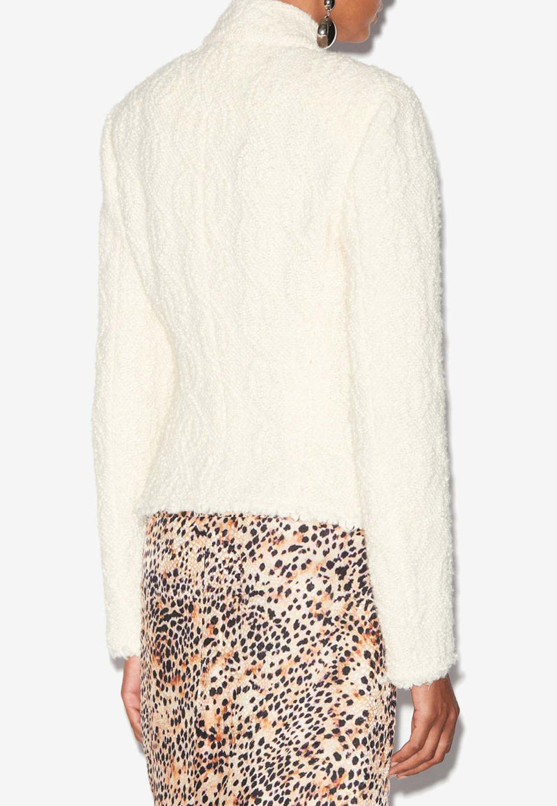 Isabel Marant Loyana Cowens Cardigan 24AVE0389FA-B3E04IWHITE