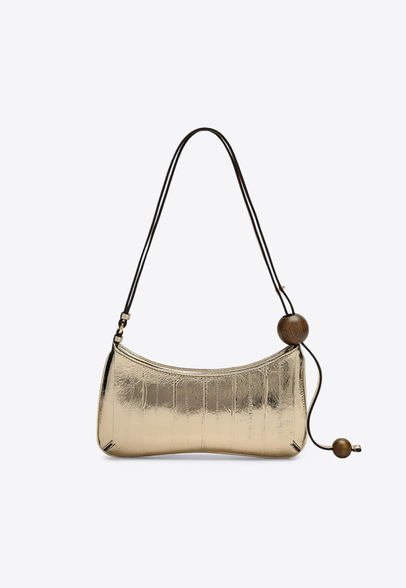 Jacquemus The Bisou Perle Mirrored Leather Shoulder Bag Gold 24E231BA0573169/P_JACQM-280